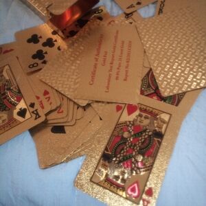 Solid gold playing cards 💪